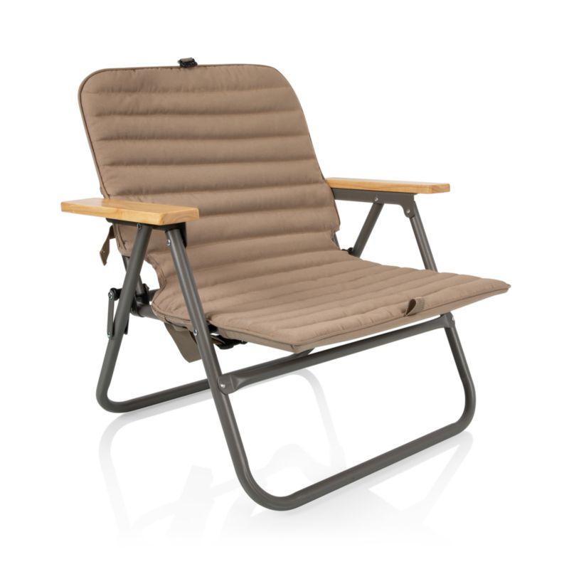 Descanso Foldable Brown Padded Beach Chair