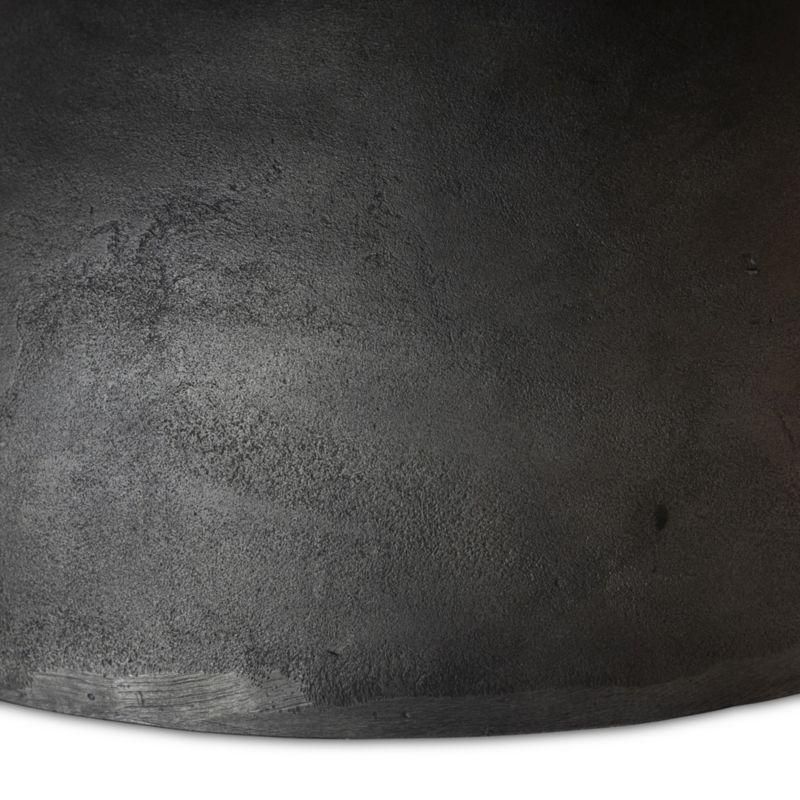 Dev Black Marble and Grey Metal 47" Round Coffee Table