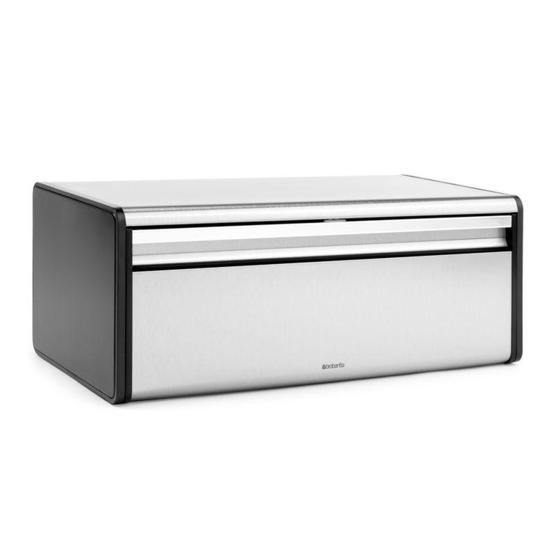 Brabantia Fall Front Bread Box, Matte Steel Fingerprint Proof