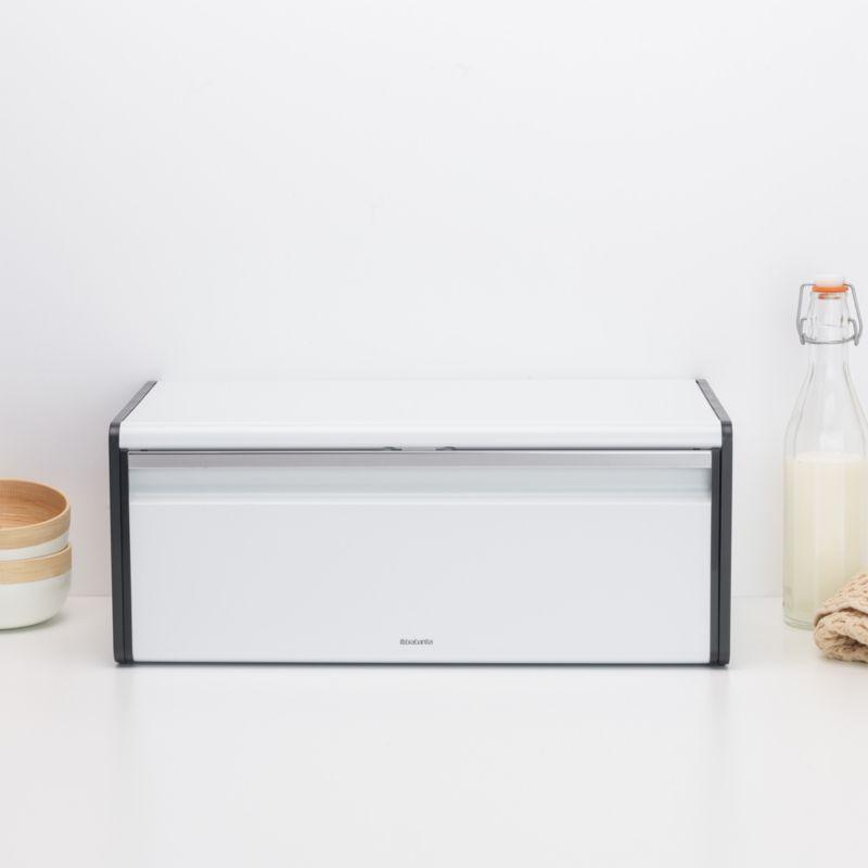Brabantia Fall Front Bread Box, White