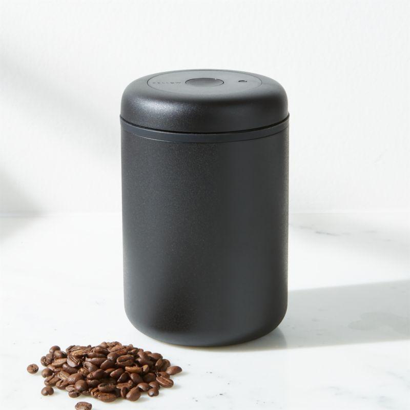 Matte Black Glass Vacuum Seal Food Storage Canister