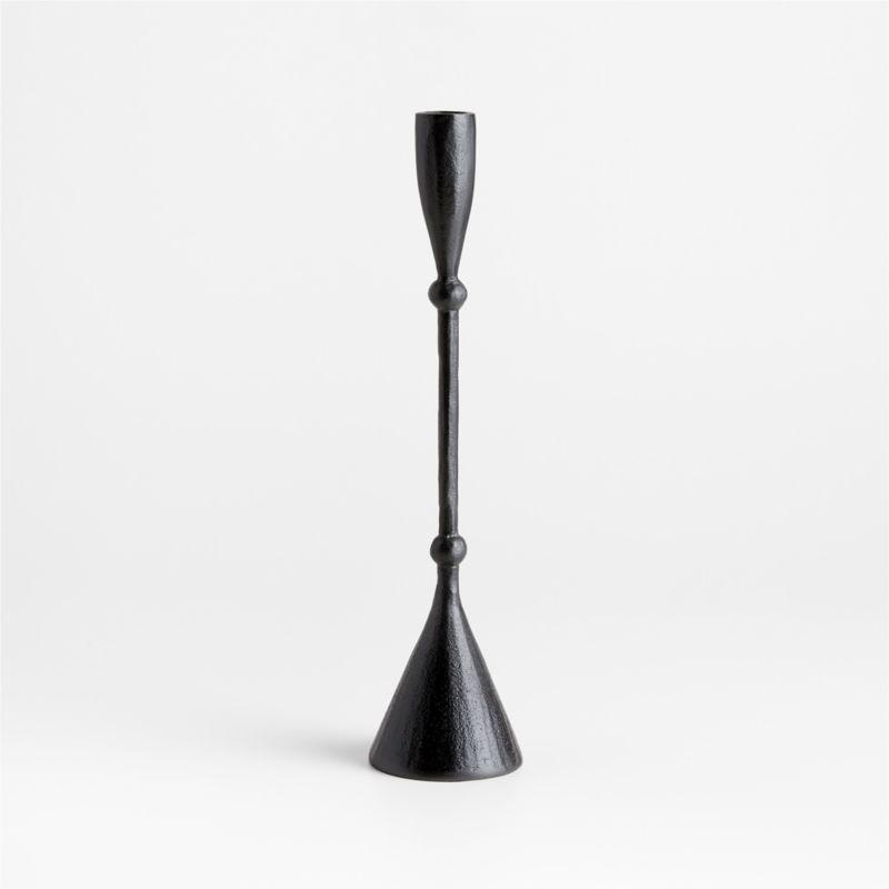 Ferric Small Black Metal Taper Candle Holder