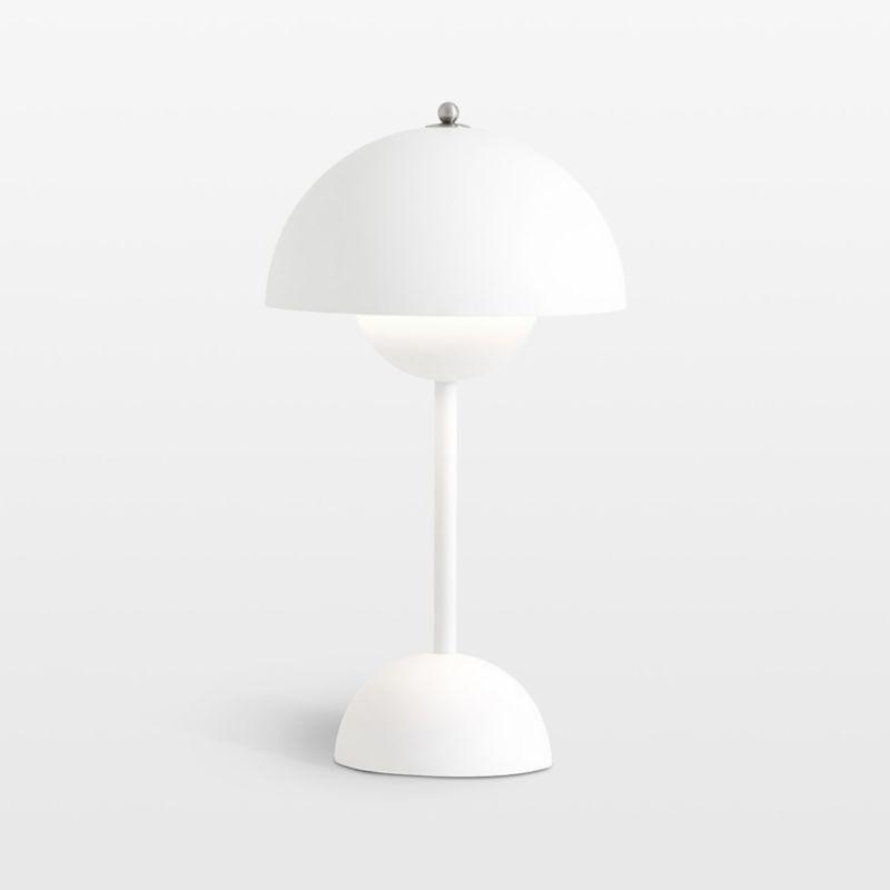 Flowerpot Portable LED Table Lamp Matte White