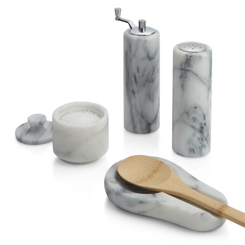 French Kitchen Marble Salt Cellar