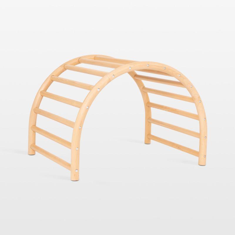 Natural Beech Wood Indoor Climbing Arch with Fort