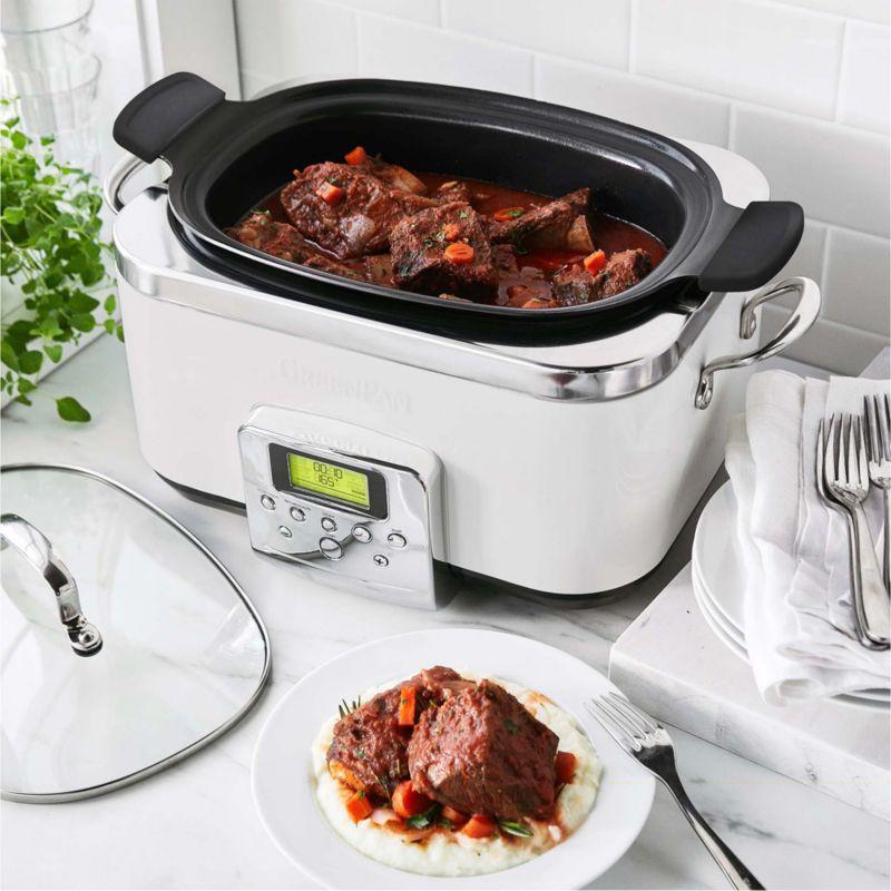 Cloud Cream 6qt Ceramic Slow Cooker with Digital Display