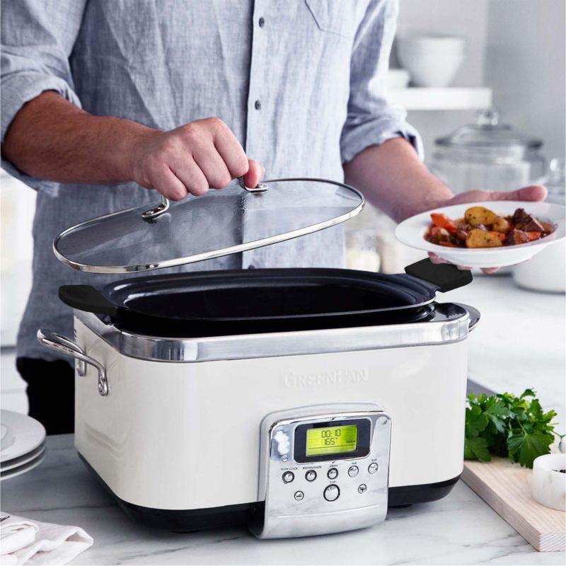 Cloud Cream 6qt Ceramic Slow Cooker with Digital Display