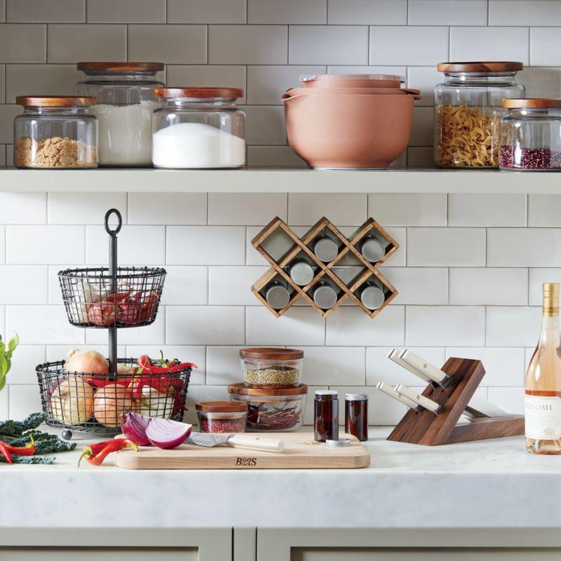 Montana 96-Oz. Acacia and Glass Jar