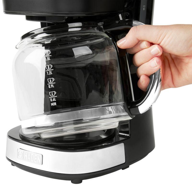 HADEN Heritage Black and Chrome 12-Cup Programmable Coffee Maker
