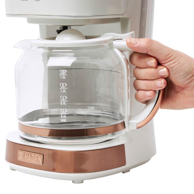 HADEN Heritage Ivory and Copper 12-Cup Programmable Coffee Maker