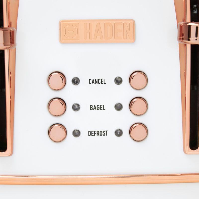 HADEN Heritage Ivory and Copper 4-Slice Toaster