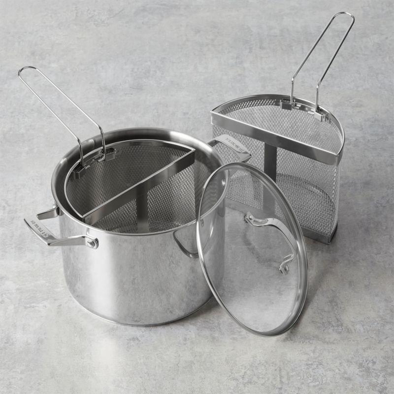 HENCKELS 8.5-Qt. Stainless Steel Pasta Pot with Straining Baskets