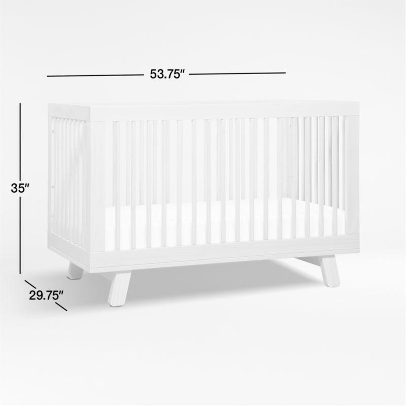 Babyletto Hudson Washed Natural Wood 3-in-1 Convertible Baby Crib with Toddler Bed Conversion Kit