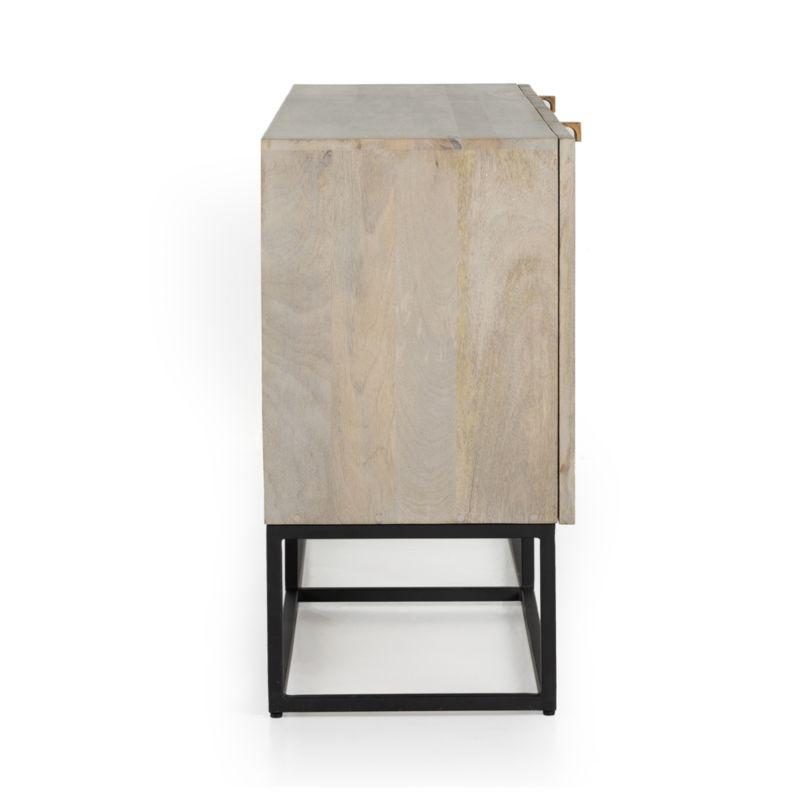 Ivan 69" Light Wash Mango Wood Storage Media Console