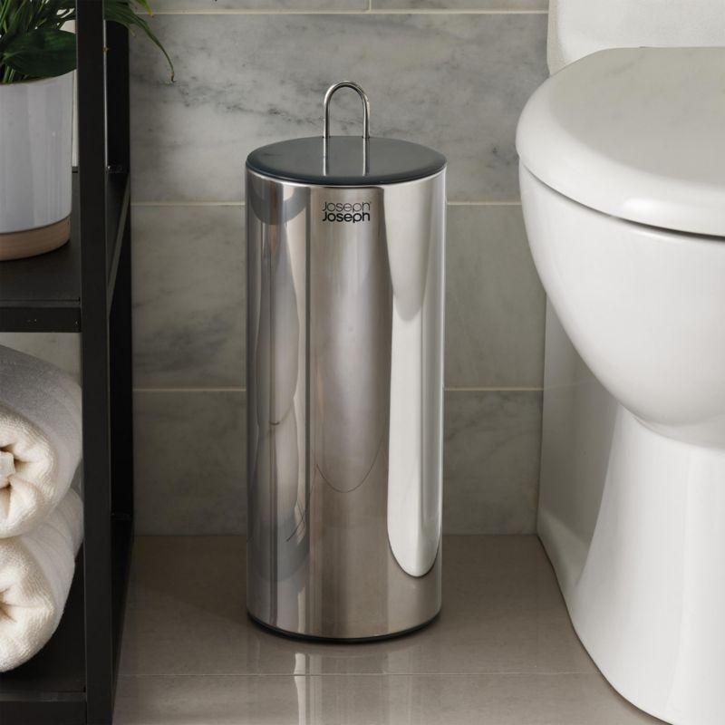 Joseph Joseph EasyStore Luxe Stainless Steel Toilet Roll Holder