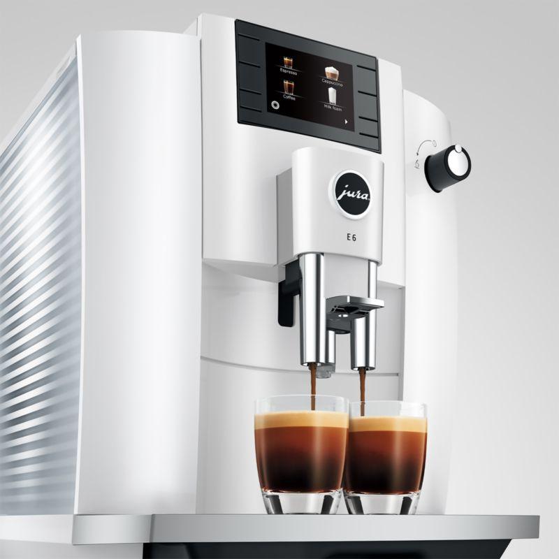 JURA ® E6 Piano White Espresso Machine