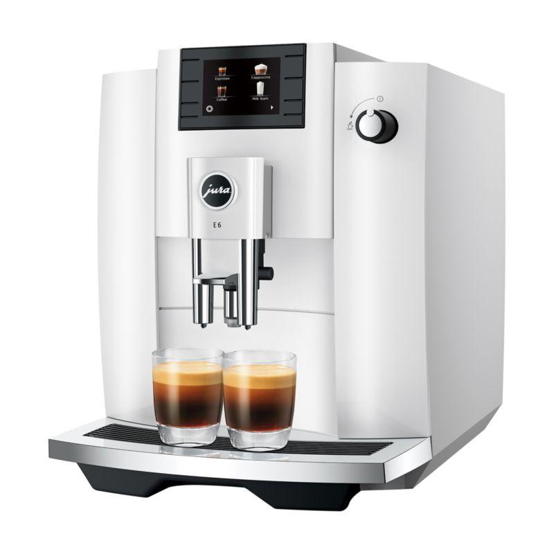 JURA ® E6 Piano White Espresso Machine