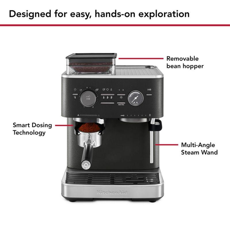 KitchenAid ® Semi-Automatic Espresso Machine in Cast Iron Black