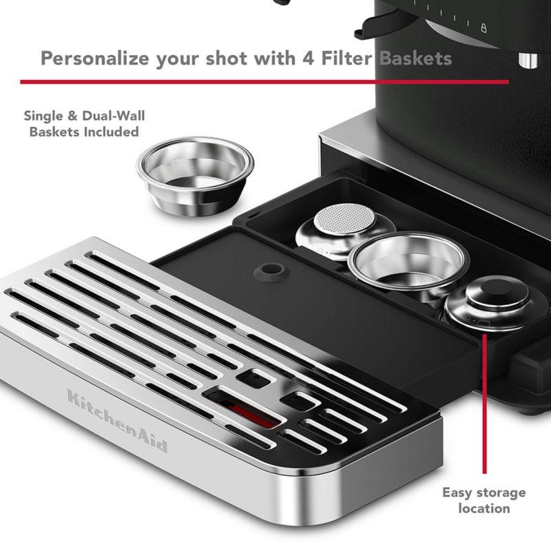 KitchenAid ® Semi-Automatic Espresso Machine in Cast Iron Black