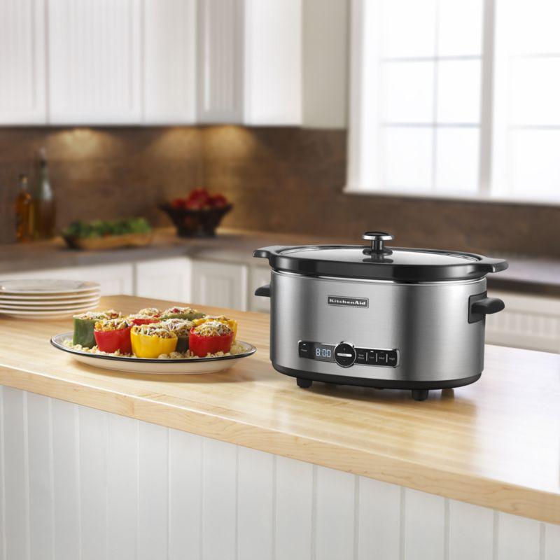 KitchenAid 6-Quart Stainless Steel Slow Cooker with Digital Display