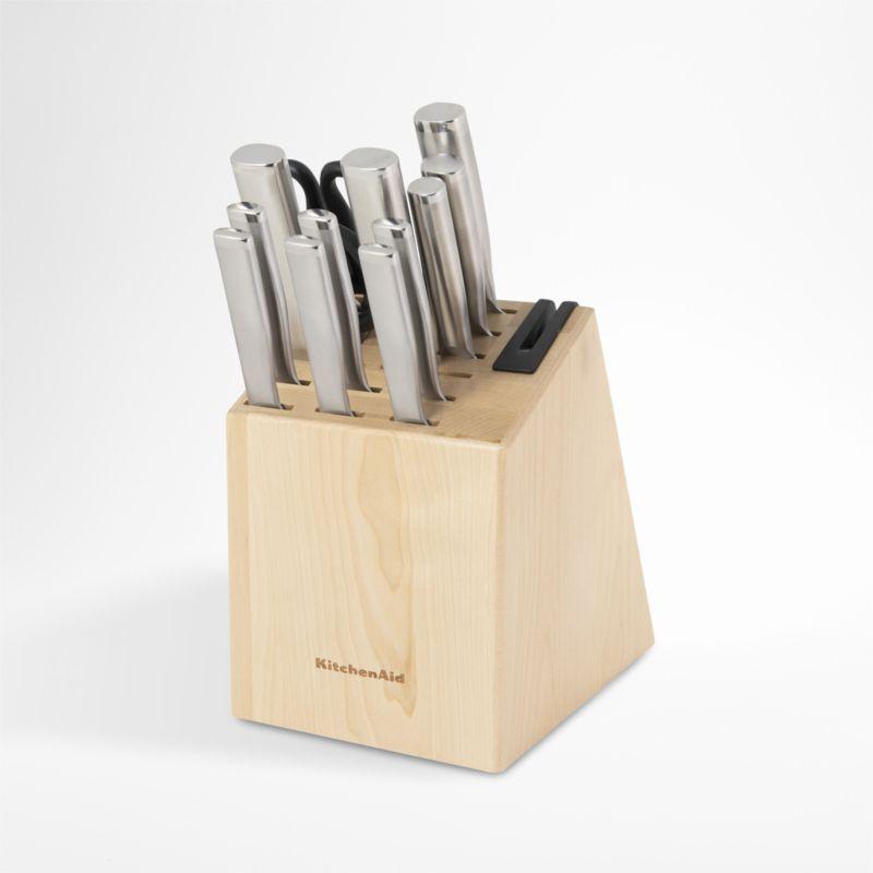 14-Piece High Carbon Stainless Steel Knife Set with Birchwood Block