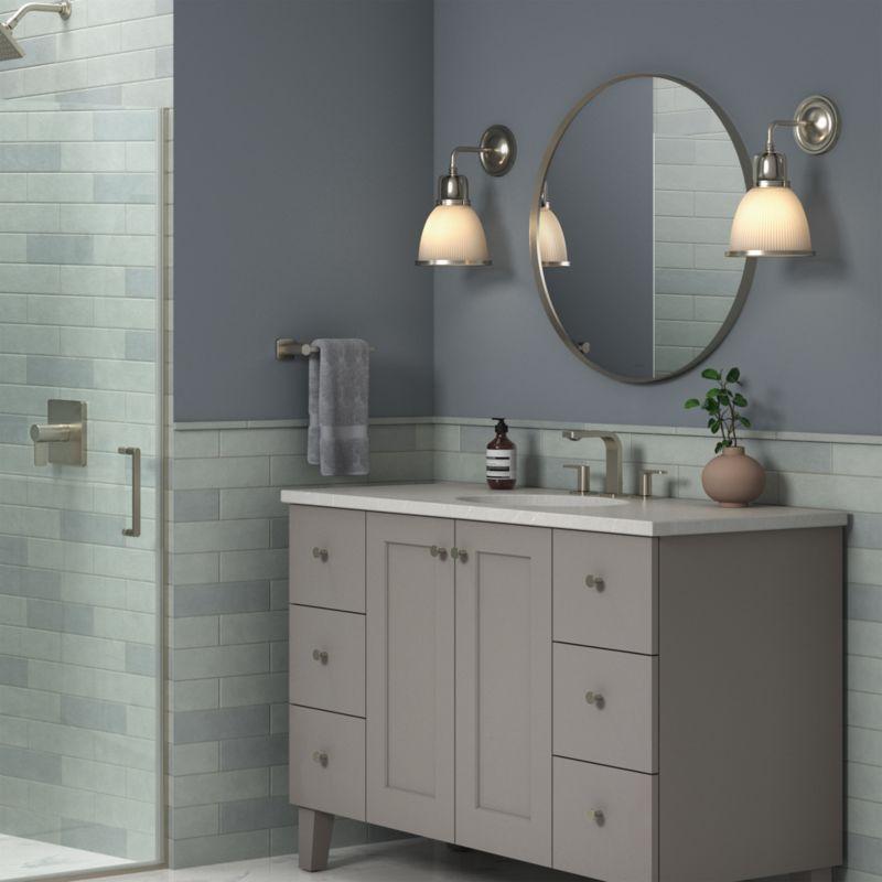 Kohler ® Parallel ® Widespread Nickel Bathroom Sink Faucet and Handles