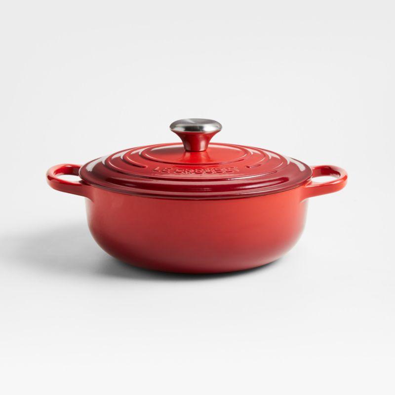 Cerise Red Enameled Cast Iron Sauteuse Oven, 3.5 qt