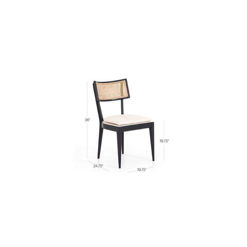 Libby Black and Natural Cane Dining Chair