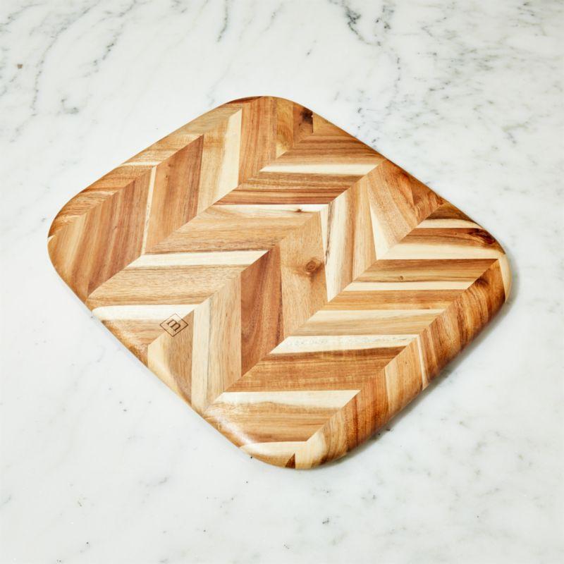 Madeira Acacia Herringbone Rectangular Cutting Board