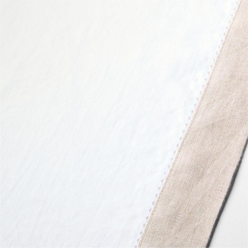Marin 120" White EUROPEAN FLAX ™-Certified Linen Table Runner