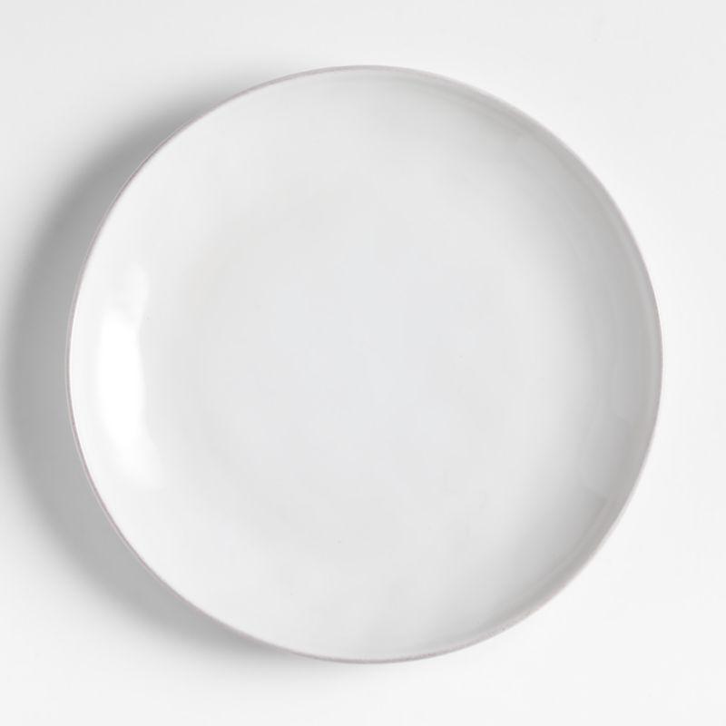Marin White Stoneware Coupe Dinner Plate, Set of 8