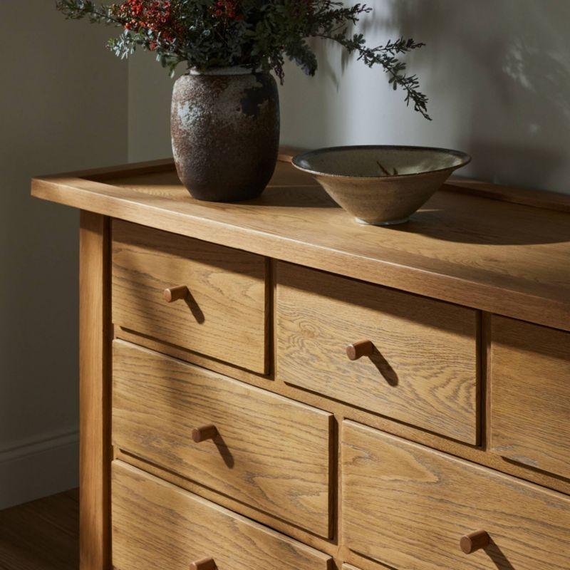 Millbrook 85" Natural Light Oak 10-Drawer Dresser