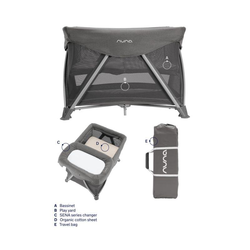 Nuna ® SENA aire ® Granite Grey Playard, Travel Crib and Changing Table