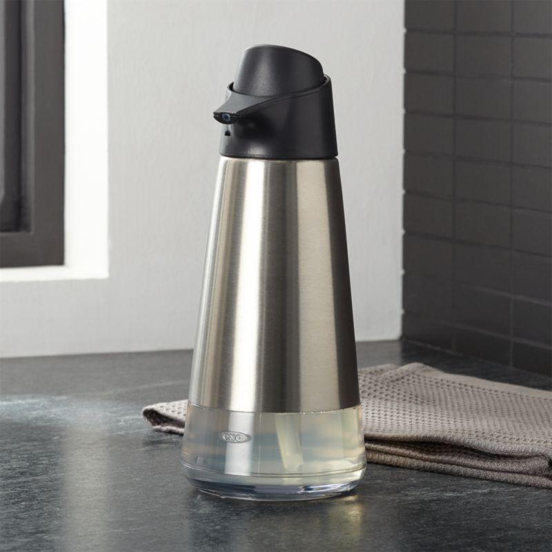 Stainless Steel Easy Press Soap Dispenser with Clear Window