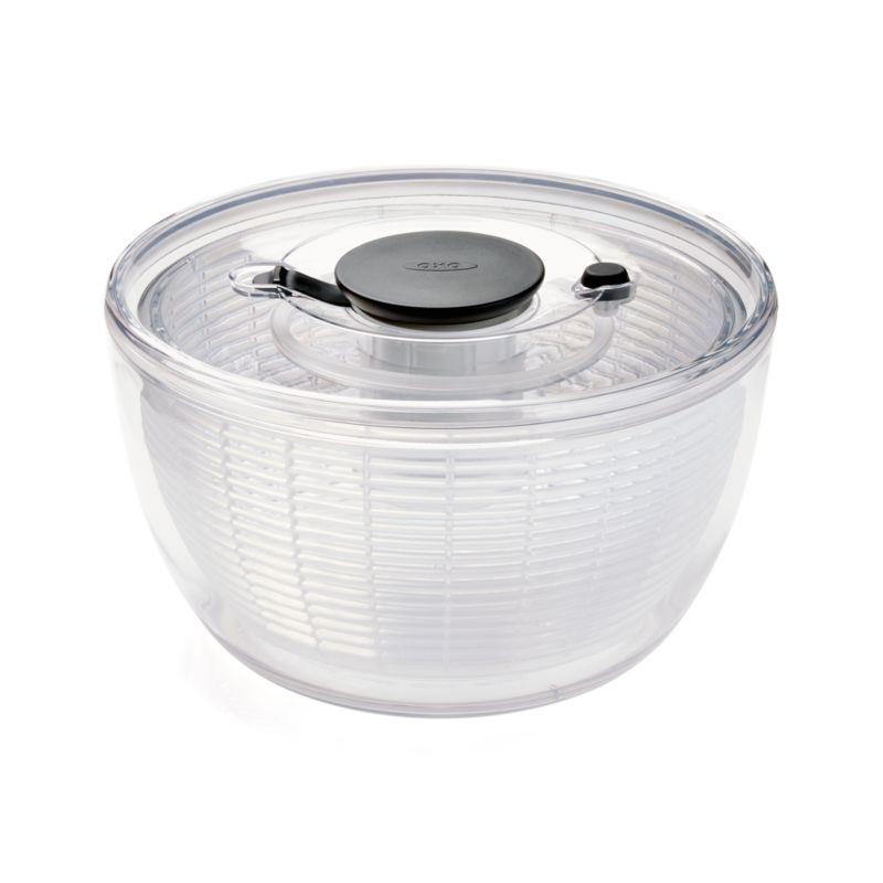 Clear & White 6.22 Qt Easy-Use Award-Winning Salad Spinner