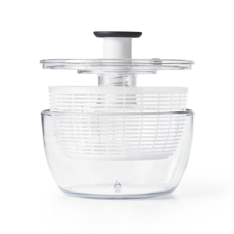 Clear & White 6.22 Qt Easy-Use Award-Winning Salad Spinner