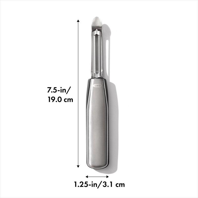 Stainless Steel Swivel Peeler with Non-Slip Handle