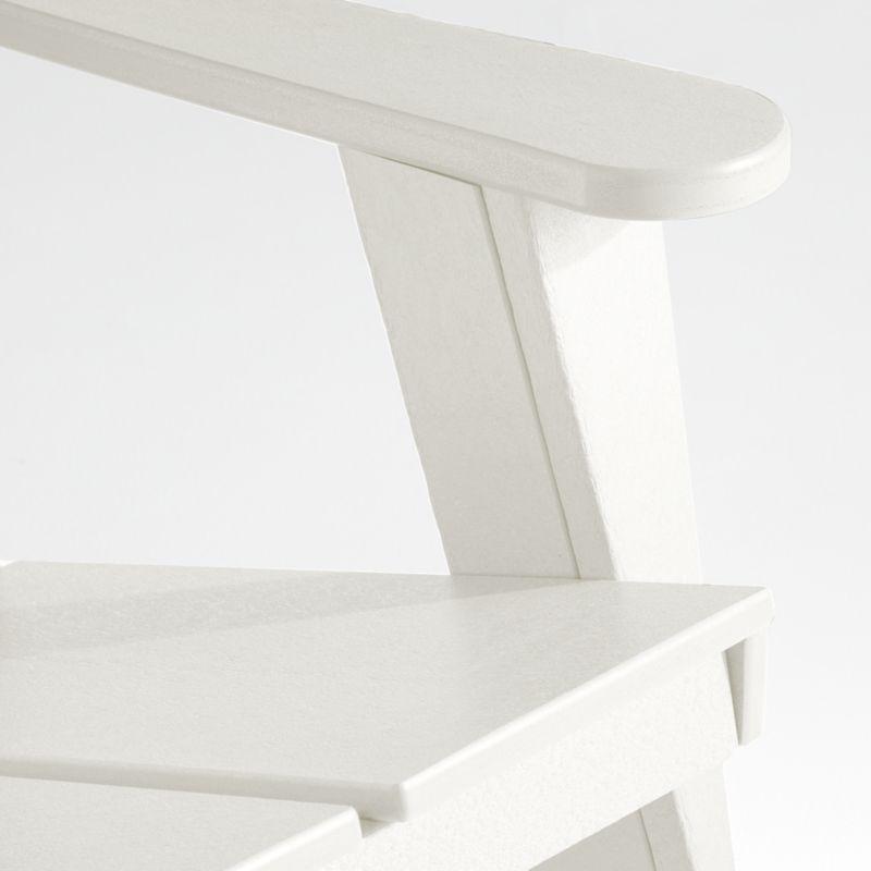 Paso White POLYWOOD Modern Adirondack Chair with Arms