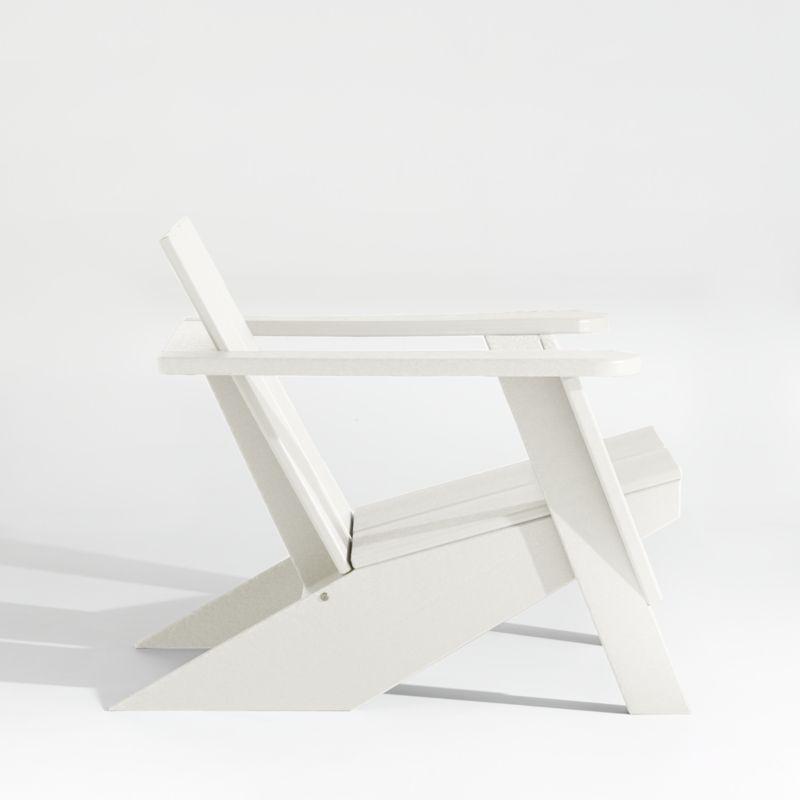 Paso White POLYWOOD Modern Adirondack Chair with Arms