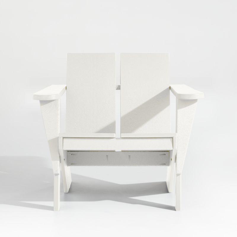 Paso White POLYWOOD Modern Adirondack Chair with Arms