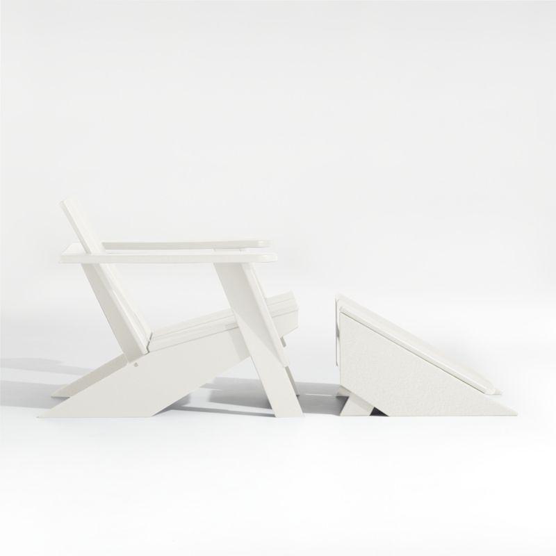 Paso White POLYWOOD Modern Adirondack Chair with Arms