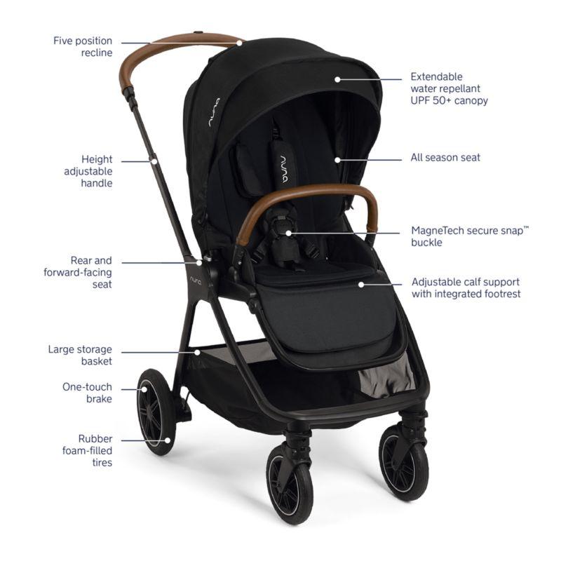 Nuna ® PIPA ™ Urbn Caviar Black Baseless Baby Car Seat + TRIV ™ Next Stroller Travel System