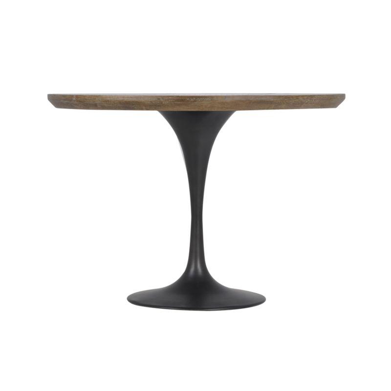 Penn Patchwork Bronze 42" Pedestal Base Dining Table