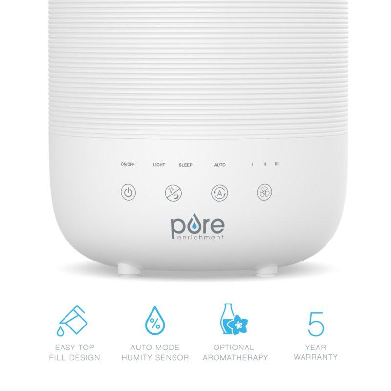 Pure Enrichment HUME Sense Top-Fill Humidifier with Auto Mode Humidity Sensor
