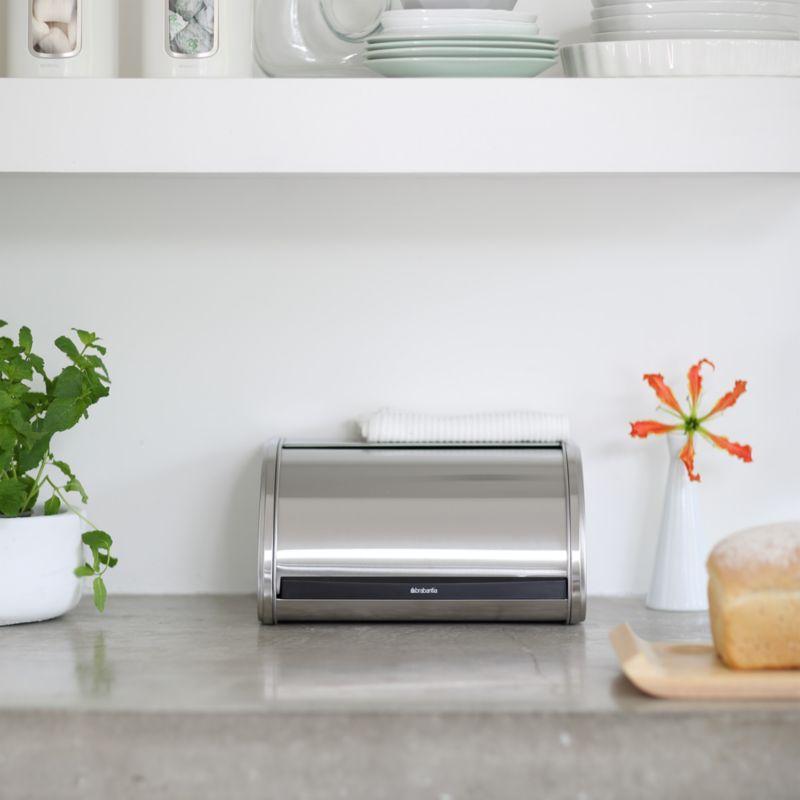 Brabantia Roll Top Bread Box, Medium, Matte Steel