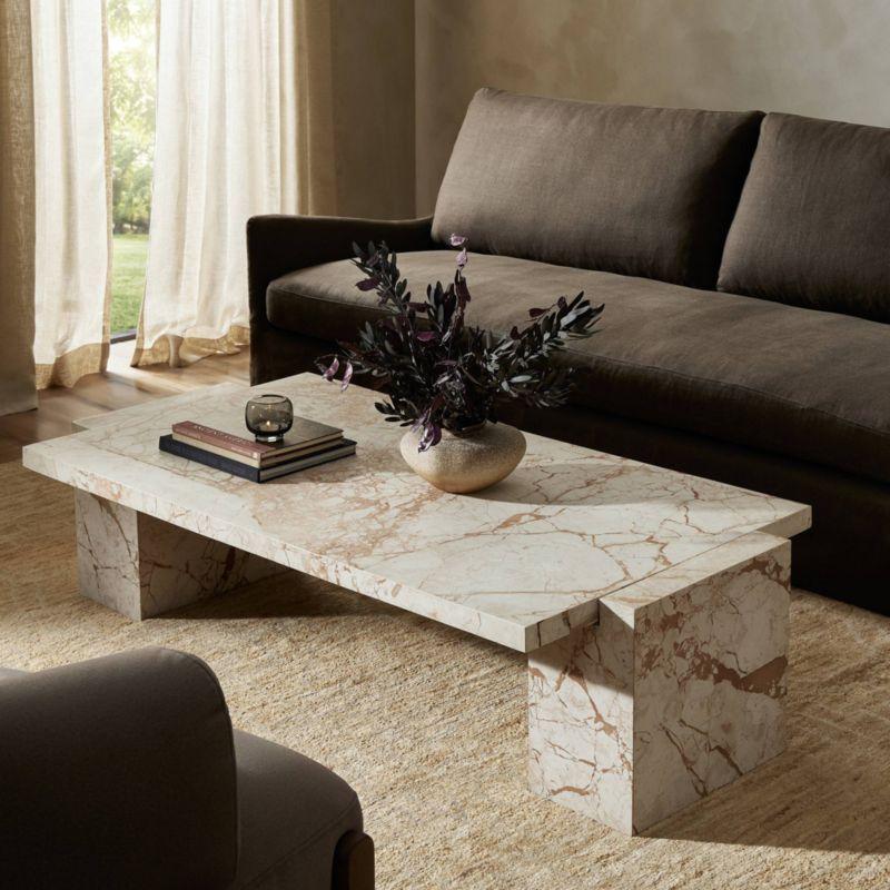Barredo Coffee Table - Cream Marble