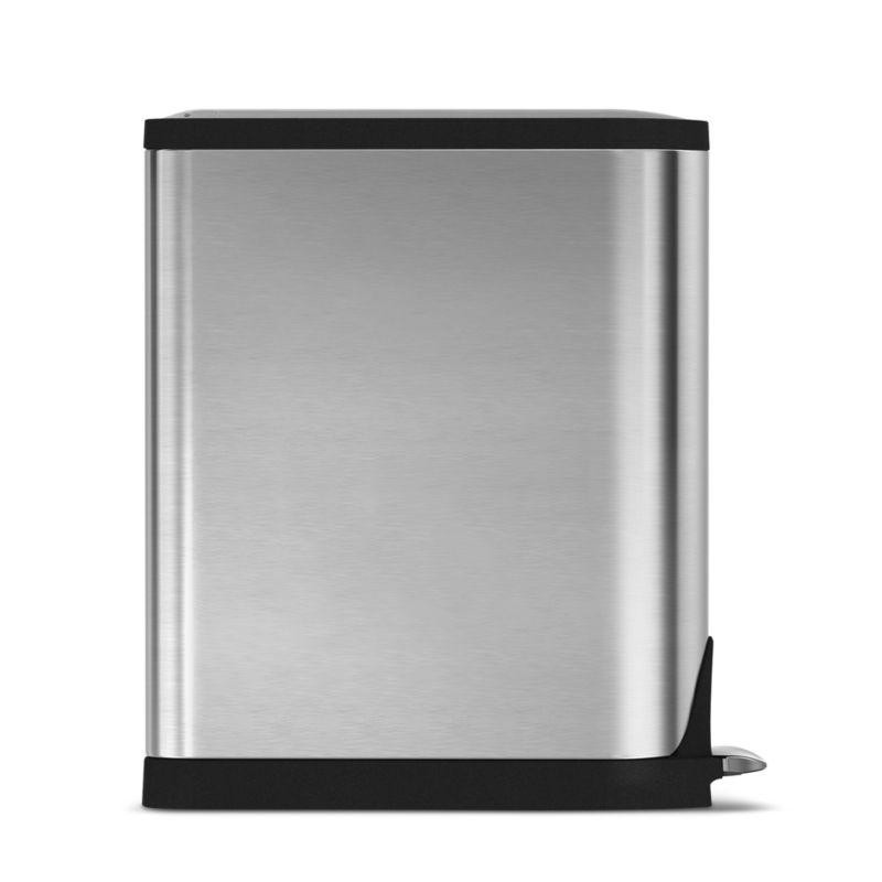 Simplehuman 45-Liter Brushed Stainless Steel Butterfly Step Trash Can