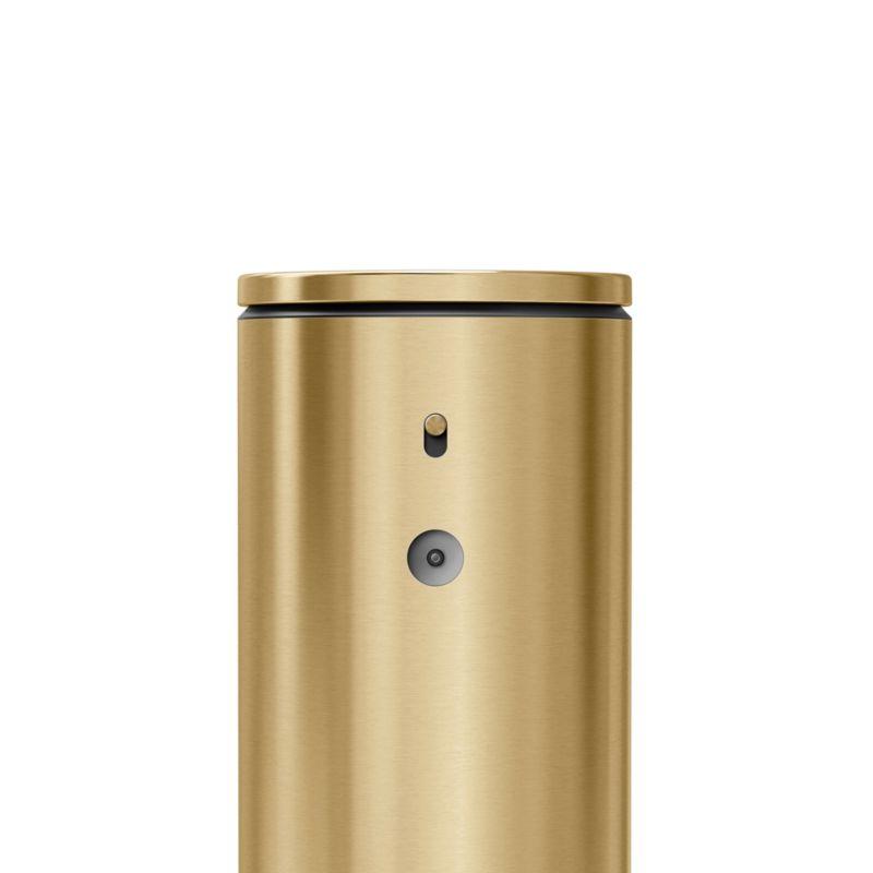 simplehuman 9 oz. Touch-Free Rechargeable Sensor Liquid Soap Pump Dispenser, Brass Stainless Steel