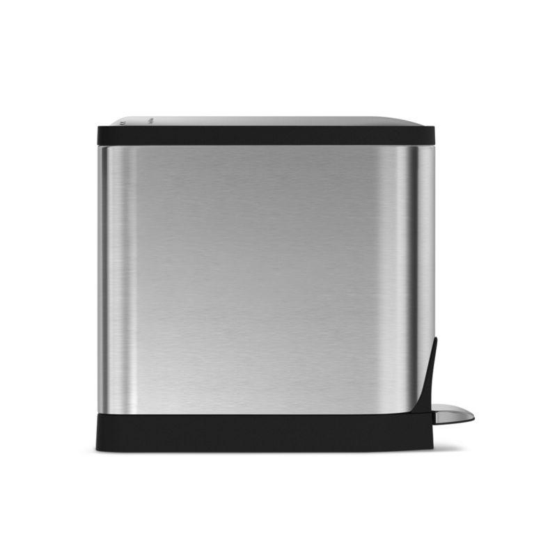 simplehuman ® Brushed Metal Butterfly Trash Can