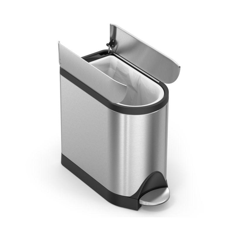 simplehuman ® Brushed Metal Butterfly Trash Can